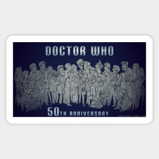 Doctor who 50th anniversary all companions Sticker